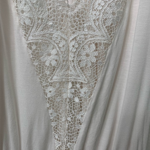 NWT Victoria's Secret White Lace Trim T Back Romper Womens Sleepwear Lingerie M - Picture 8 of 14